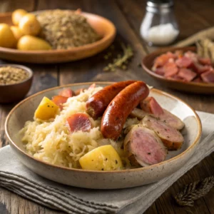 Garniertes Sauerkraut